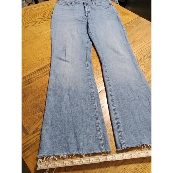 J.Crew Jeans Womens 30 BLUE SKINNY FLARE FLARED Preowned Summer Work Used Winter - Picture 3 of 8